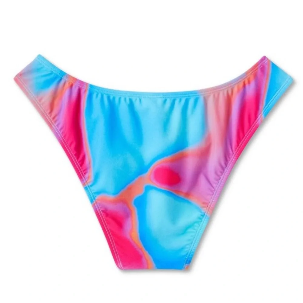 High Leg Cheeky Bikini Bottoms Wild Fable‎ Blue Marble